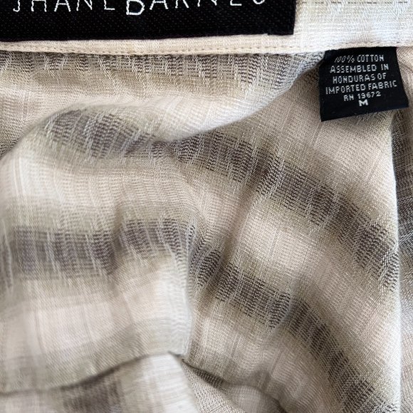 Jhanes Barnes - Nehru Style - Striped Long Sleeve Shirt - Size Medium - Picture 8 of 8